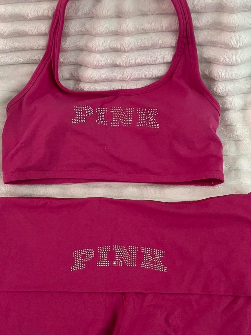BRAND NEW Victoria Secret Pink Foldover Short & Top Set